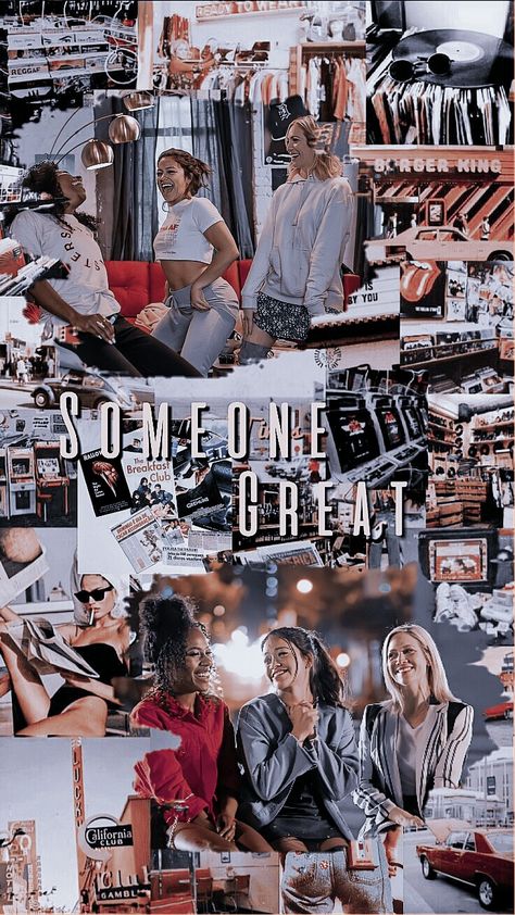 Someone Great Aesthetic, Movie Aesthetic Collage, Someone Great Movie, Aesthetic Lockscreen Quotes, Quotes Collage, Lockscreen Quotes, Someone Great, Love Tv Series, Quote Collage