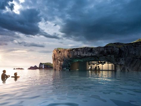 Swim Up Bar, Ocean Landscape, Visit Iceland, Sky View, Photo Vintage, Iceland Travel, Reykjavik, Blue Lagoon, Infinity Pool