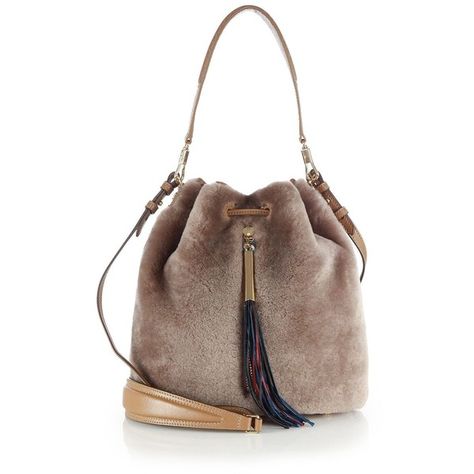 Elizabeth and James Cynnie Shearling Bucket Bag ($417) ❤ liked on Polyvore featuring bags, handbags, shoulder bags, apparel & accessories, stone, multi color purse, elizabeth and james handbags, colorful handbags, multicolor handbags und bucket bag Shearling Bag, Designer Leather Bags, Colorful Handbags, Bucket Purse, Bucket Bags, Elizabeth And James, Weekend Wear, Leather Handbags, Bucket Bag