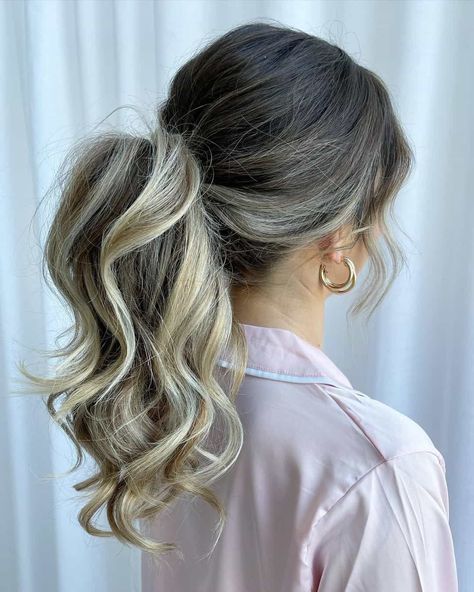 Long Summer Hair, Prom Ponytail Hairstyles, Messy Ponytail Hairstyles, Bridal Ponytail, Wedding Ponytail, Cute Ponytail Hairstyles, Perfect Ponytail, Ponytail Updo, Ponytail Hairstyles Easy