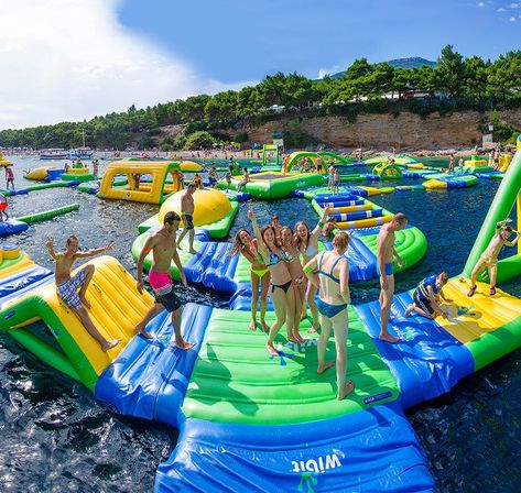 Rowdy Ribbit's | Kansas City, MO | Inflatable Water Park Water Rides, Big Yachts, Summer List, Climbing Walls, Backyard Trampoline, Inflatable Water Park, Aqua Park, Luxury Swimming Pools, Sport Park