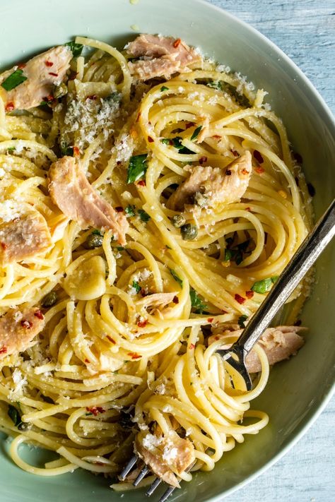 Tuna And Capers, Noodles Dishes, Pantry Pasta, Parsley Recipes, Cooks Country Recipes, Donut Toppings, Inexpensive Dinners, Cookie Toppings, America's Test Kitchen Recipes