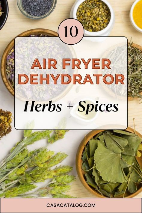 "10 air fryer dehydrator, herbs and spices" Dehydrating In Air Fryer, Dehydrating Herbs, Spice Magic, Dehydrated Fruit, Dried Herbs, Dehydrator Recipes, Herbs And Spices, Drying Herbs, Air Fryer Recipes