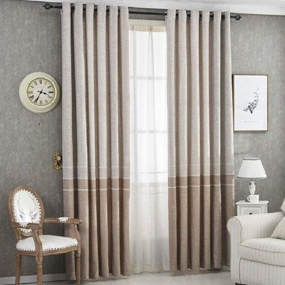 Block Curtains, Color Block Drapes, Linen Window Treatments, Color Block Curtains, Long Drapes, Living Room Curtains, Elegant Curtains, Drape Panel, Room Curtains