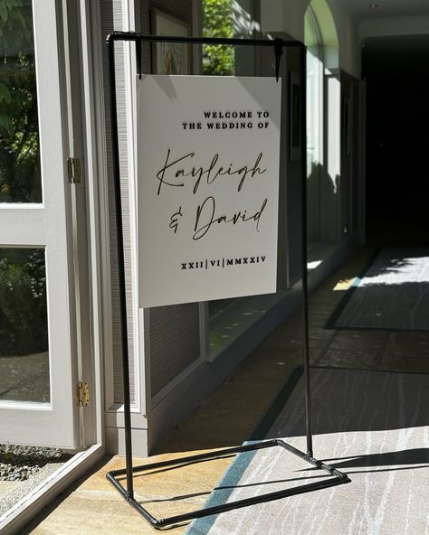 Monochrome lovin’ with a hint of mirrored gold 🖤 How gorgeous was Kayleigh & David’s wedding welcome sign? We loved creating it in house & having it on our black frame to add to their theme 🫶🏻 @themarcliffe Wedding Welcome Sign Mirror, Welcome Sign Mirror, Wedding Sign Black, Wedding Welcome Sign, Welcome To Our Wedding, Wedding Welcome Signs, Wedding Welcome, Black Mirror, Wedding Signs