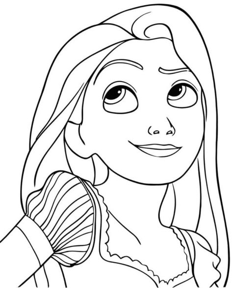 Rapunzel Coloring Pages | 100 Pictures Free Printable Rapunzel Coloring, Rapunzel Sketch, Tangled Coloring Pages, Rapunzel Coloring Pages, Rapunzel Drawing, Easy Disney Drawings, Disney Princess Colors, Disney Princess Coloring Pages, Disney Drawings Sketches