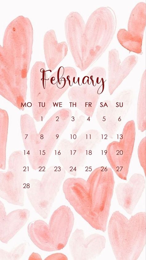 Feb Calendar, Valentine Calendar, Hello February Quotes, Iphone Wallpaper Bright, February Wallpaper, Valentines Wallpaper Iphone, Happy Birthday Illustration, Free Printable Calendar Templates, Romantic Quotes For Girlfriend