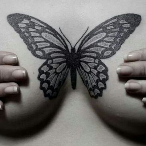 I could see myself with this piece! #Tattoo #chestpiece #Butterfly Tattoo Wings, Butterfly Tattoo On Shoulder, Tattooed Woman, Finger Tattoo For Women, Butterfly Tattoos For Women, Amazing Tattoos, Chest Tattoos For Women, Octopus Tattoo, Tattoo Portfolio