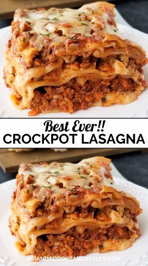 Crockpot Lasagna Recipe, Easy Crockpot Lasagna Recipe, Lasagna Recipe Slow Cooker, Crockpot Lasagna Easy, Lasagna Dinner, Crock Pot Lasagna Recipe, Delicious Lasagna, Crockpot Slow Cooker, Slow Cooker Pasta Recipes