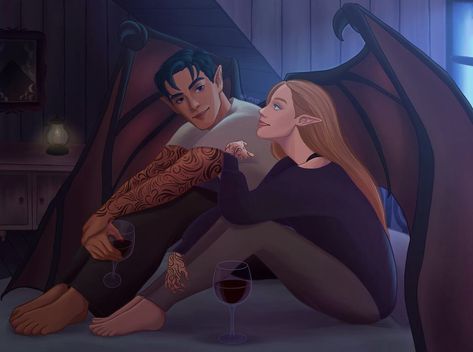 Charlie Bowater, Feyre And Rhysand, Thinking About You, Bat Boys, A Court Of Wings And Ruin, Sarah J Maas Books, A Court Of Mist And Fury, Look At The Stars, Stop Thinking