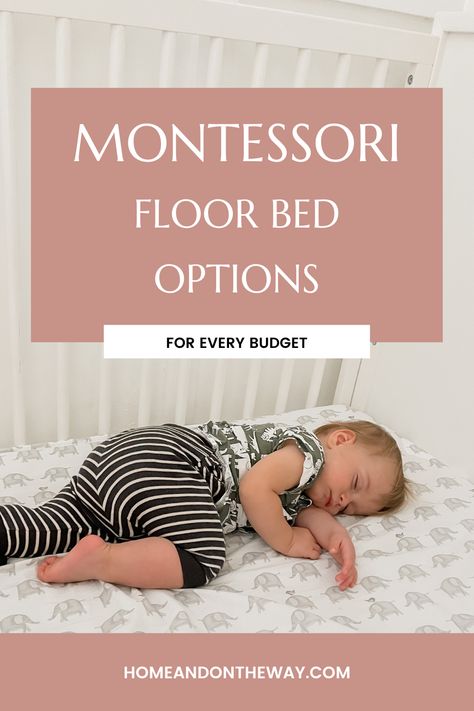 Montessori Mattress On Floor, Montessori Floor Beds, Montessori Bed In Parents Room, Playpen Floor Bed, Floor Bed Nursery Ideas, Floor Bed Setup, Floor Crib Bed, Floorbed Montessori Diy, Baby Floor Bed Ideas