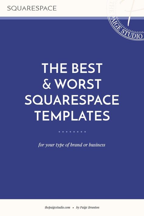 The Best & Worst Squarespace Templates — The Paige Studio :: Squarespace Website Design & Development Square Space Website Design, Space Website Design, Squarespace Inspiration, Space Template, Squarespace Hacks, Square Space, Squarespace Tutorial, Squarespace Blog, Squarespace Template