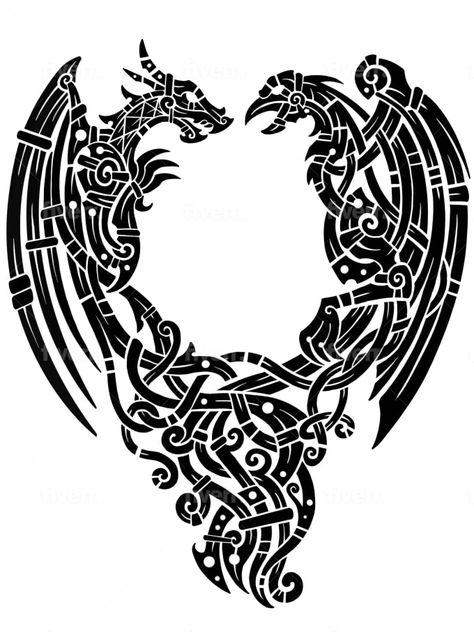 Get a Viking knotwork tattoo design by a professional artist with intricate details and cultural significance. Viking Knotwork Tattoo, Nordic Knotwork, Knotwork Tattoo, Viking Knotwork, Celtic Dragon Tattoos, Tattoo Black And White, Vikings Tattoo, Bear Tattoos, Warrior Tattoos