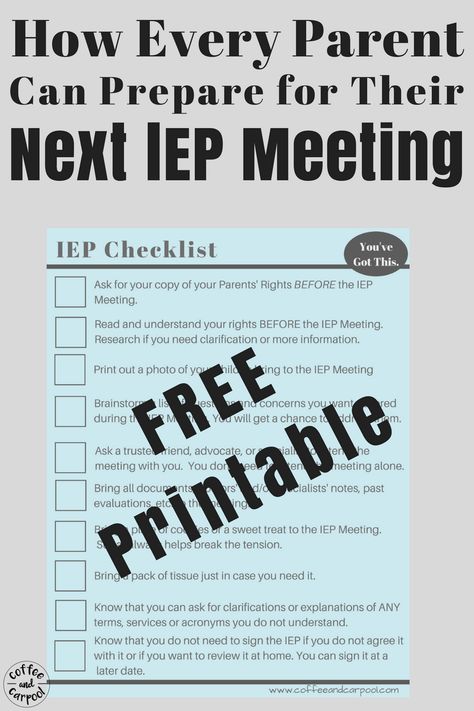 9 Things Parents Must Know to Have a Successful IEP Meeting Iep Organization For Parents, Iep Binder For Parents Free, Free Iep Binder Printables, Iep For Parents, Iep Binder For Parents, Mediation Ideas, Iep Checklist, Iep Meeting Checklist, School Readiness Activities