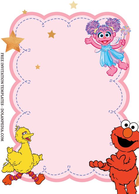 Download 8+ Magic Awaits You Sesame Street Canva Birthday Invitation Templates Elmo Invitations Template, Elmo Birthday Invitation Template Free, Elmo Birthday Party Invitations, Sesame Street Birthday Invitations Free, Elmo Abby Birthday Party Girly, Girly Sesame Street Birthday Party, Sesame Street Birthday Party Ideas Girl, Sesame Street First Birthday Girl, Girl Sesame Street Birthday