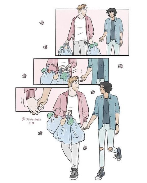 Olivia on Instagram: "Nick and Charlie go grocery shopping 🍅🥬 Inspired by @hsincorrects on Twitter! #heartstopper #nickandcharlie They look a bit older (as they do in a few of my drawings) because in the comics, their ages in 2022 are 28 and 27 :)" Older Nick And Charlie, Nick And Charlie Future Comic, Nick And Charlie Mini Comic, Nick And Charlie As Adults, Nick And Charlie Fanart Older, Nick X Charlie Fanart, Nick And Charlie Heartstopper Comic, Nick And Charlie Comic, Nick And Charlie Fanart