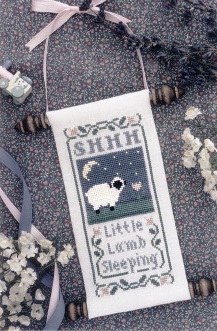 The Drawn Thread -- Little Lamb Sleeping Lamb Cross Stitch Pattern, Lamb Cross Stitch, Cross Stitch For Kids, Drawn Thread, Cross Stitch Baby, Dmc Floss, Fabric Sale, Belfast, Antique White