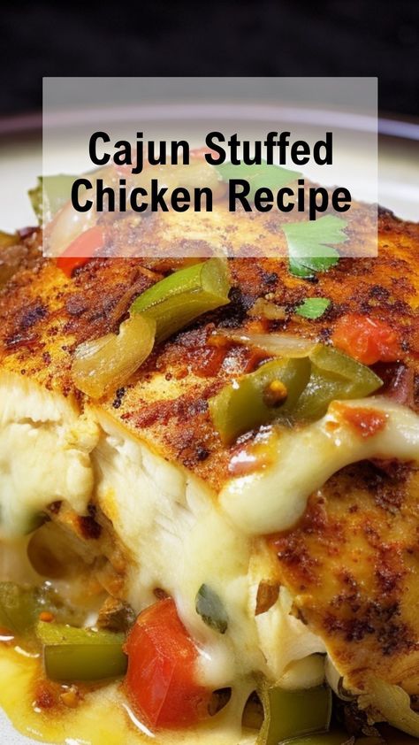 Cajun Stuffed Chicken Recipe by PC 1 - 1 Cajun Stuffed Chicken, Cajun Stuffed Chicken Breast, Chicken Recipies, Whole Chicken Recipes, Kitchen Guide, Easy Healthy Lunches, Stuffed Whole Chicken, Juicy Chicken, Stuffed Hot Peppers