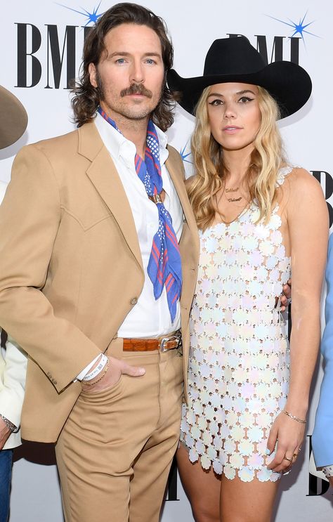 Midland's Mark Wystrach Engaged to Girlfriend Ty Haney: 'I Knew I Was Going to Marry Her' Mark Wystrach Style, Midland Style, Ty Haney, Mark Wystrach, Western Groom, Swag Photos, 1980s Outfits, Cowboy Fashion, Mens Western Wear