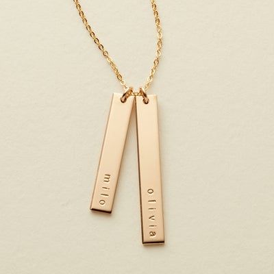 Personalized Charm Necklace, Bracelet Extender, Rays Of Sunshine, Bar Necklaces, Made By Mary, Vertical Bar Necklace, The Ray, Floating Necklace, Dainty Choker