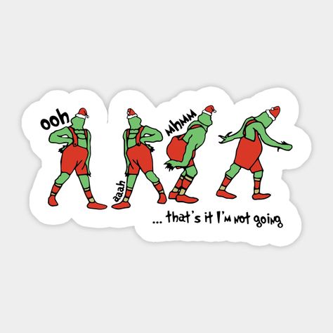 The Grinch Stickers, Grinch Stickers, Grinch Cricut, Christmas Stickers Printable, Grinch Funny, Christmas Comics, Family Cute, Christmas Memes, Stickers Funny