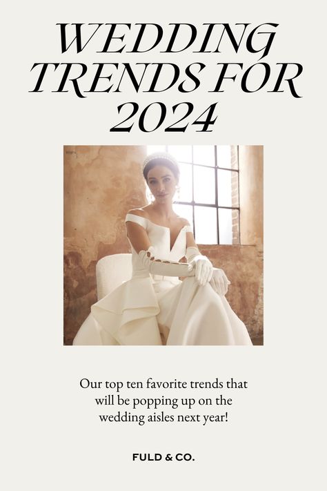 From Sandy Liang’s steady rise in popularity to the viral “coquette aesthetic” on TikTok, all signs point towards a more romantic and magical 2024. Delicate details, texture play, and escapism will dominate the wedding aisles. 2024 Wedding Trends, Wedding Aisles, Allure Bridal Wedding Dress, Popular Wedding Dresses, Elegant Wedding Inspiration, Reception Look, Gown Inspiration, Bridal Gloves, Bridal Cape