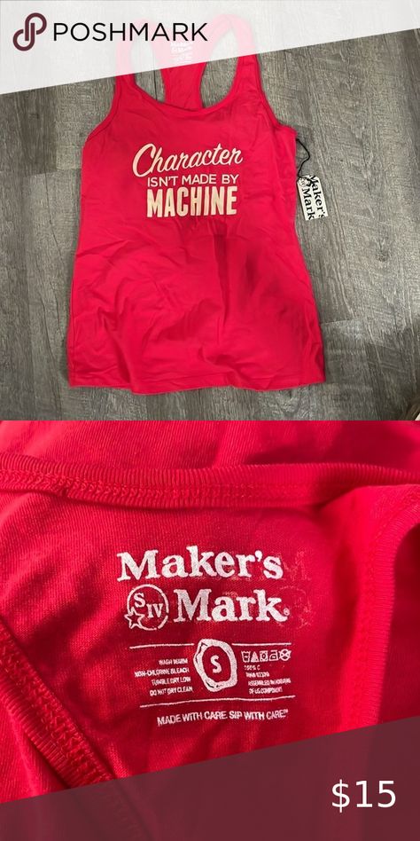 new with tag Small red makers mark razor back tank top Razor Back Tank, Matching Outfits, Makers Mark, Bourbon, Tank Top, Tank Tops, Outfit Inspo, Best Deals, Plus Fashion