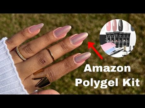 (214) Beginner Nails At Home | Easy Polygel Nail Kit | Modelones Review + Give Away! - YouTube Nails At Home Easy, Beginner Nails, Polygel Nail, Polygel Nails, Chrome Powder, Nails At Home, Nail Kit, Nail Ideas, At Home