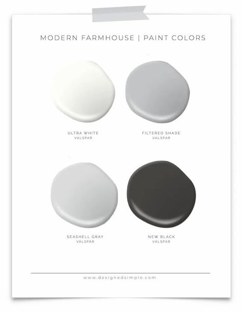 Valspar Paint Colors Gray, Modern Farmhouse Paint Colors, White Interior Paint, Valspar Paint Colors, Exterior Houses, Valspar Paint, Paint Palettes, Paint Inspo, Light Gray Paint