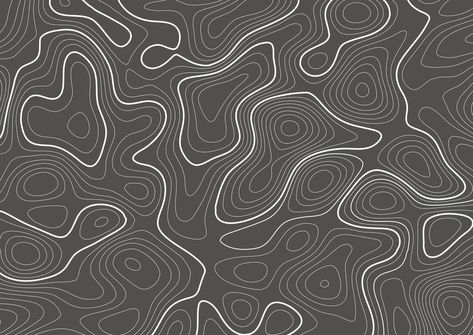 Topo Wallpaper, Topographic Wallpaper, Contour Map, Map, Black, Design