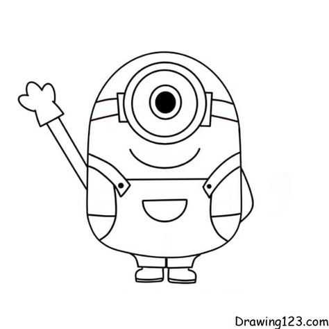 Minion. Draw A Minion, Big Round Glasses, Minion Painting, Minions Eyes, Minion Drawing, Purple Minions, Creative Area, A Minion, One Eye