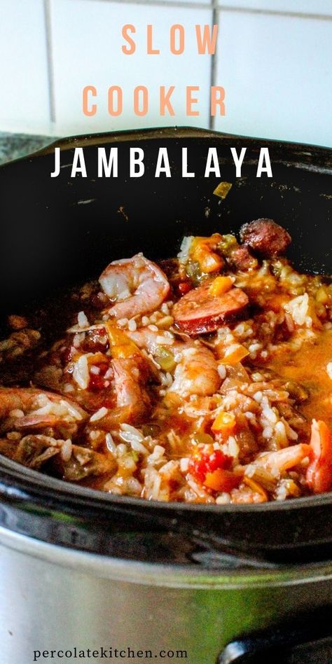 Jambalaya Crockpot, Crockpot Jambalaya, Jambalaya Soup, Slow Cooker Jambalaya, Jambalaya Recipe, Slow Cooker Dinner, Healthy Slow Cooker, Best Slow Cooker, Supper Recipes