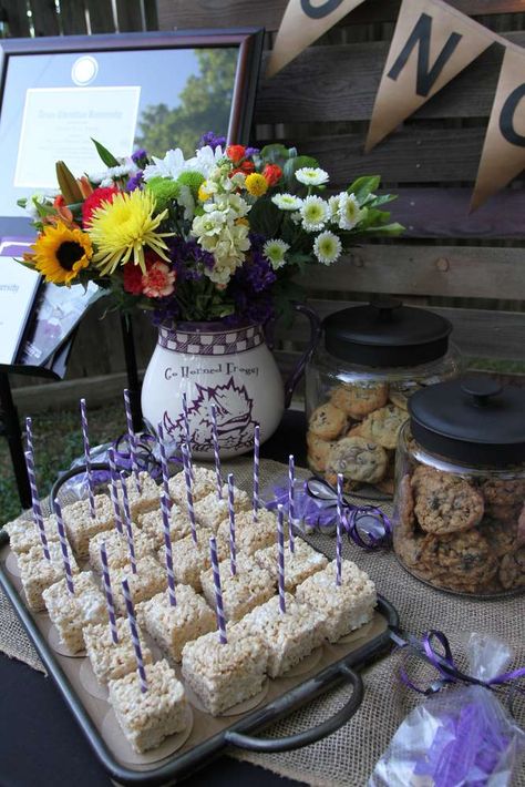 Lsu Graduation Party Ideas, Tcu Graduation Party, Tcu Party, Tamu Graduation, Lsu Graduation, End Of School Party Ideas, End Of School Party, School Party Ideas, Soccer Camp