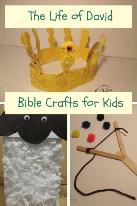 David Bible, King Craft, Godly Play, Children's Church Crafts, Children Crafts, Sunday School Crafts For Kids, Preschool Bible, Bible School Crafts, Christian Crafts