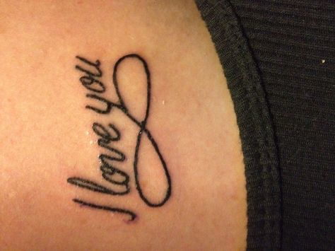 Love You Infinity Tattoo, I Love You Infinity Tattoo, Love You More Tattoo, Cute Tattoos With Meaning, Couple Tattoos Love, Love Yourself Tattoo, Tattoo Pictures, Infinity Tattoos, Cute Tattoos For Women