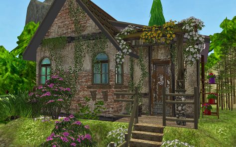 esotheria-sims:   simgrl1934:   #2 Ramshackle Row.... / sims cc finds Sims 2 House, Sims 4 Anime, Sims 4 House Building, Sims 4 House Design, Abandoned House, Sims 4 Houses, Sims House, English Cottage, Abandoned Houses