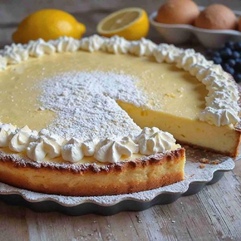 MY MOM'S MOST LOVED CAKE: YOU WILL MAKE IT EVERY WEEK Italian Love Cake Recipe, Pistachio Cheesecake Recipe, Italian Dessert Recipes, Roast Dinners, French Baking, Italian Cake, Cheese Danish, Lemon Dessert Recipes, Lemon Tart