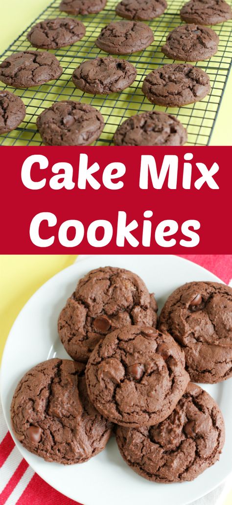 Snickerdoodle Cookies Easy, 3 Ingredient Cakes, Cake Box Cookies, Chocolate Cake Mix Cookies, Cake Batter Cookies, Cookies To Make, Future Chef, Devils Food Cake Mix Recipe, The Best Cookies