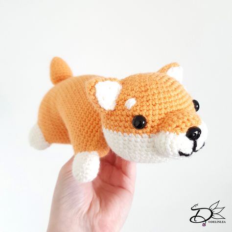 Shiba Inu Archieven - Delinlea - My little fantasy world Shiba Inu Crochet Free Pattern, Shiba Crochet Pattern, Shiba Inu Amigurumi Free Pattern, Shiba Inu Crochet, Crochet Shiba, Ateez Crochet, Blue Nose Friends, Crochet Animal Patterns, Weiner Dog