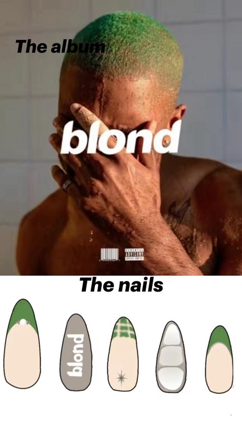 Frank Ocean Nails, Ocean Themed Nails, Blonde Frank Ocean, Ocean Nail, Ocean Nails, Themed Nails, Frank Ocean, Stylish Nails, Things To Buy