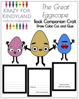 The Great Eggscape Book Companion Craft for Kindergarten (Easter) The Great Eggscape Activities, The Great Eggscape, Kindergarten Easter, Craft For Kindergarten, Kindergarten Craft Activities, Easter Kindergarten, Kindergarten Craft, Easter Activity, Social Studies Worksheets