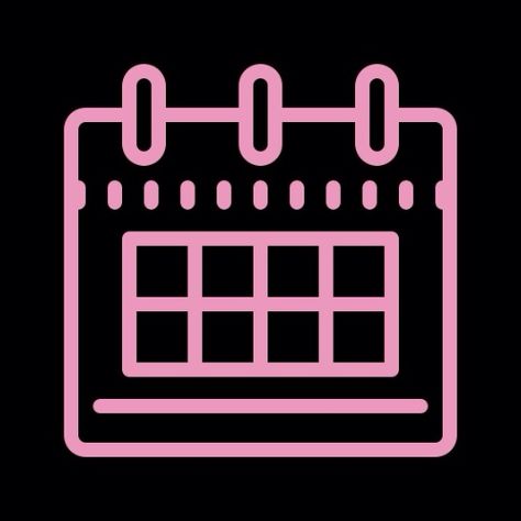 Black Calendar Icon, Black Calendar, All Apps Icon, Pink And Black Wallpaper, Icon Ideas, Calendar Icon, Wallpaper Inspiration, Pink Icons, Iphone Homescreen Wallpaper