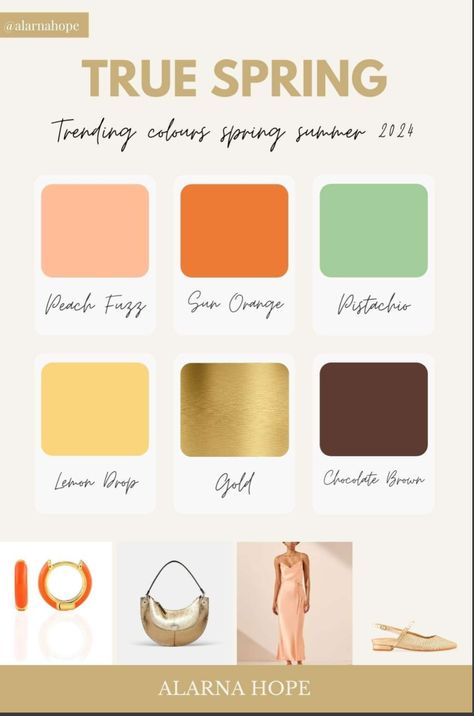 Spring Color Pallete Outfits, True Spring Makeup, Warm Spring Palette, Feminine Tips, Warm Spring Outfits, True Spring Colors, Leo Energy, Spring Skin, Hourglass Body Shape