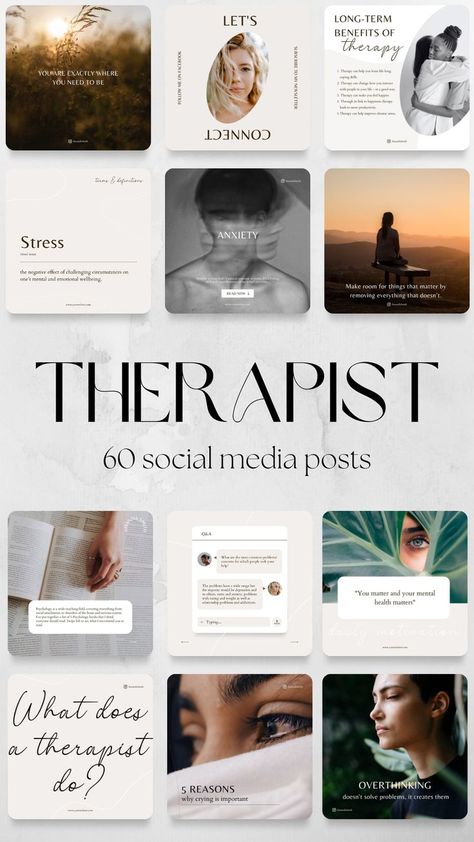 Therapist Social Media, Social Media Psychology, Psychologist Business Card, Identity Card Design, Health Marketing, Mental Health Clinic, Business Fonts, Facebook Content, Types Of Social Media