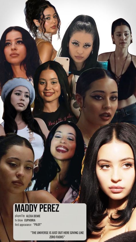 #maddyperez #euphoria #alexademie #iloveher Mady Aesthetic Euphoria, Maddie Perez Makeup, How To Be Maddy Euphoria, Maddy Perez Hairstyle, Maddy Hairstyles, Maddie Euphoria Makeup, Maddys Makeup Euphoria, Euphoria Themed Makeup Maddy, Maddy Euphoria Attitude