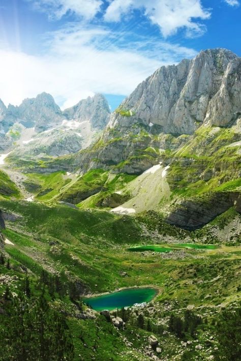 Albania Travel Blog: The fifteen national parks in Albania are awesome destinations for hiking, boating, fishing, wildlife watching, nature photography and more. Visit Albania, Albania Travel, Balkans Travel, Mountain Lakes, Hidden Places, Sopot, Voyage Europe, Places In Europe, Macedonia