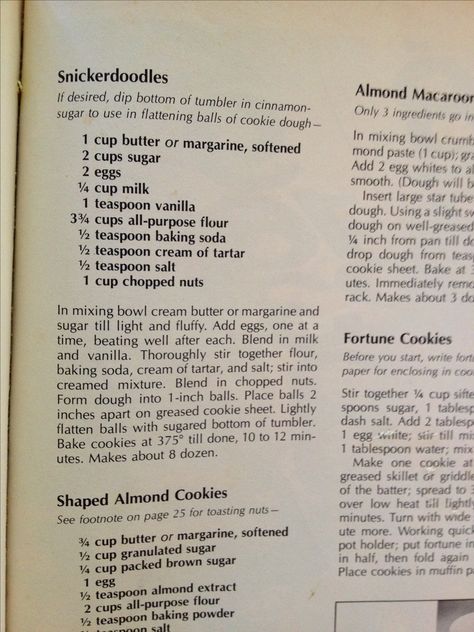 Better Homes & Gardens 1987 Snickerdoodle Recipe Better Homes And Gardens Snickerdoodles, Recipe For Snickerdoodles, Crisco Recipes, Famous Recipes, Snickerdoodle Recipe, Snickerdoodle Cookies, Vintage Baking, Traditional Recipes, Gluten Free Sweets