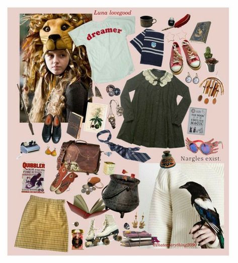 Luna Lovegood Yellow Dress, Luna Lovegood Clothes, Luna Lovegood Style, Luna Lovegood Outfits, Lovegood Aesthetic, Luna Lovegood Aesthetic, Raven Claw, Png Outfits, Ravenclaw Pride