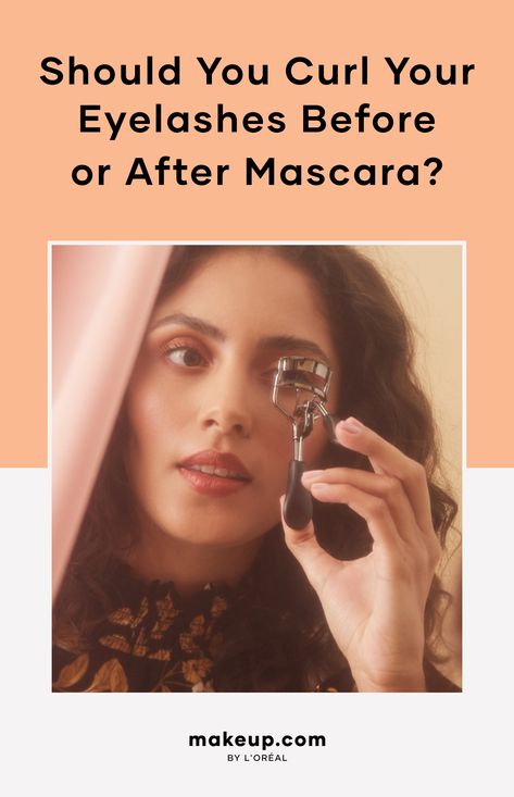 There are two schools of thought when it comes to curling lashes, with some doing it before mascara and others doing it after. We reveal which is better below, eyelash curler/lash curler, straight lashes/straight eyelashes, curled eyelashes, how to use an eyelash curler/using an eyelash curler, mascara, applying mascara Dry Mascara, Mascara Tutorial, Perfect Lashes, Makeup Steps, Beauty Advisor, Curl Lashes, Makeup Mistakes, Lash Curler, Mascara Tips