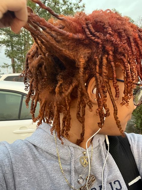 Dyed Natural Hair, Ginger Hair, Cosmetology, Hair Inspiration Color, Textured Hair, Locs, Hair Goals, Dyed Hair, Black Hair